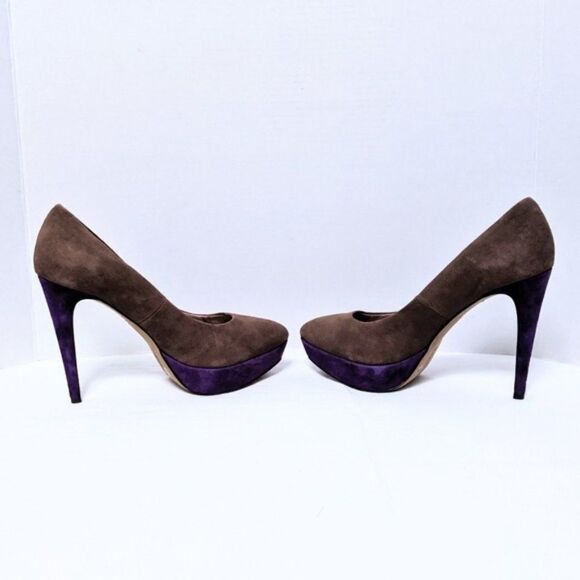 VINCE CAMUTO Ritz Suede Tan Platform Pumps 6.5 - Picture 4 of 8